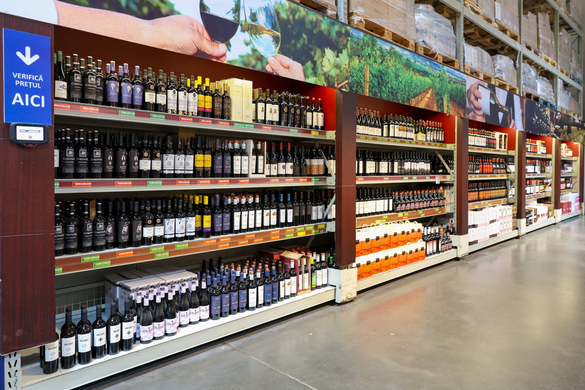 wine bottles on shelf