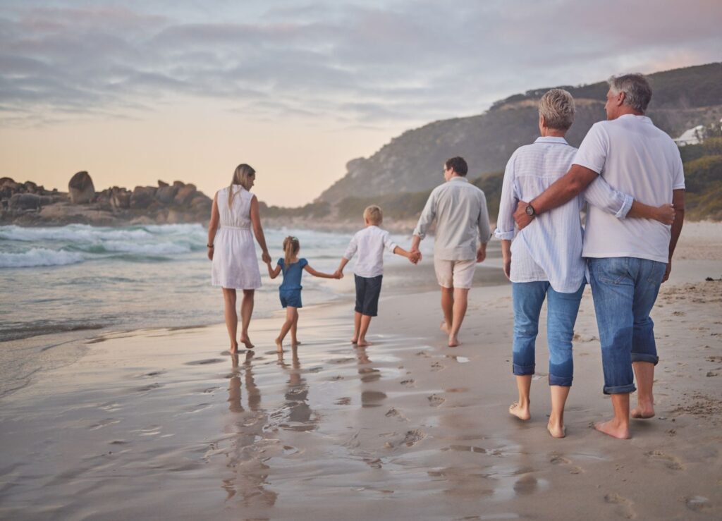 grandparents with family